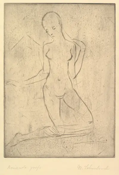 Kneeling One (Kneide, groß), Wilhelm Lehmbruck