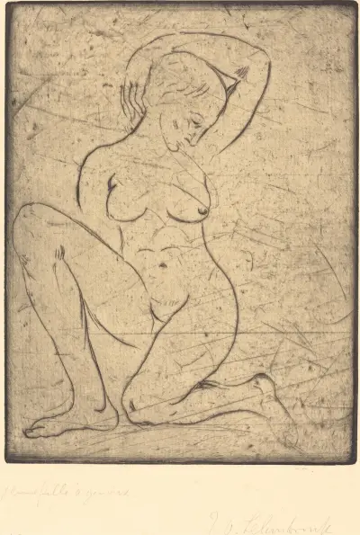 Kneeling, Small (Kniende, klein), Wilhelm Lehmbruck