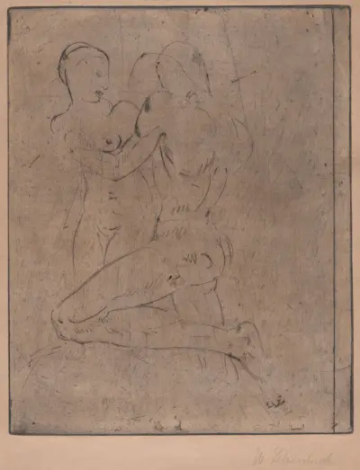 Rape II (Raub II, Weib halb), 1911 – Nr. 1, Wilhelm Lehmbruck