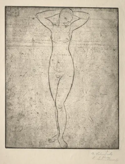 Standing Girl with Arms Behind her Head, Wilhelm Lehmbruck