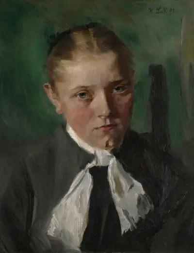 Bauernmädchen (Peasant Girl) av Wilhelm Leibl