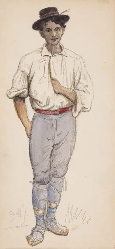 Italiensk bonde eller hyrde, Wilhelm Marstrand