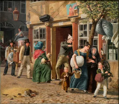 Moving Day Scene, Wilhelm Marstrand