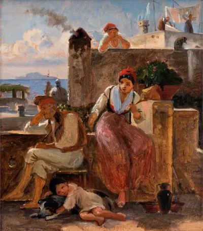 Neapolitan way of life. Study, Wilhelm Marstrand