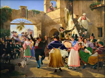 Romans Gathered for Merriment at an Osteria, Wilhelm Marstrand