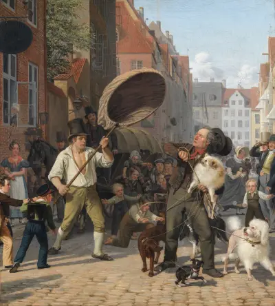 Street Scene in the Dogdays, Wilhelm Marstrand