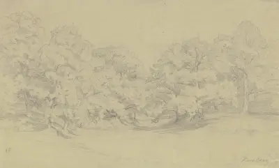 Kastanienwald bei Kronberg av Johann Wilhelm Schirmer
