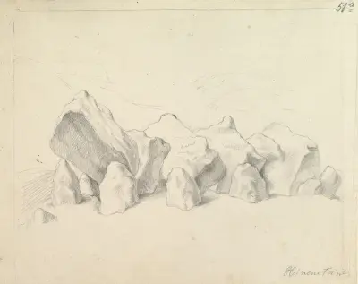 A Prehistoric Stone Circle on a Mound, an Extensive Landscape Beyond – Nr. 2, Johann Heinrich Wilhelm Tischbein