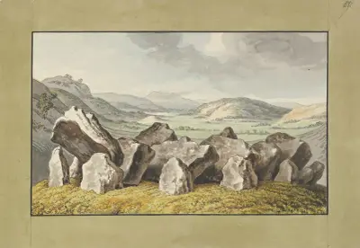 A Prehistoric Stone Circle on a Mound, an Extensive Landscape Beyond – Nr. 1, Johann Heinrich Wilhelm Tischbein