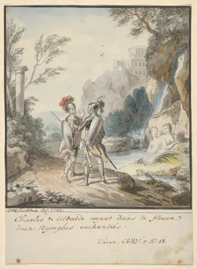 Carlo and Ubaldo Resisting the Enchantments of Armida’s Nymphs, Johann Heinrich Wilhelm Tischbein