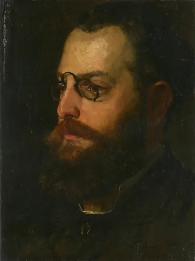 Portrait of the Poet Felix Philippi von Wilhelm Trübner