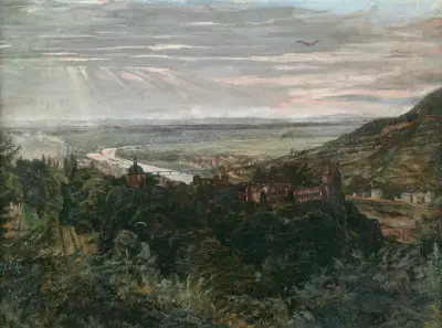 View of Heidelberg von Wilhelm Trübner