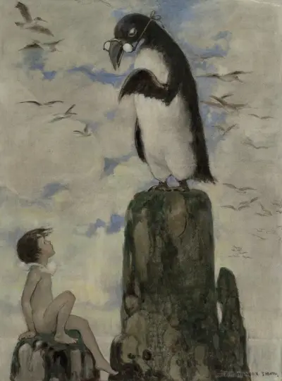 And there he saw the last of the gairfowl av Jessie Willcox Smith