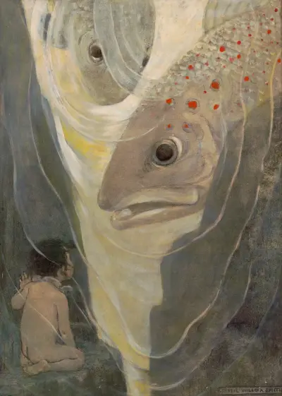Oh, don’t hurt me! cried Tom. I only want to look at you; you are so handsome av Jessie Willcox Smith