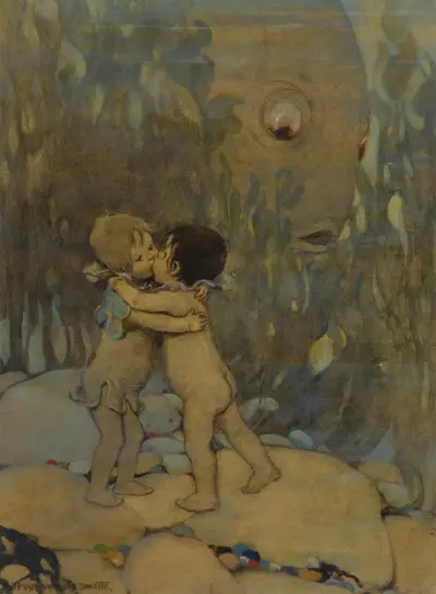They hugged and kissed each other for ever so long av Jessie Willcox Smith