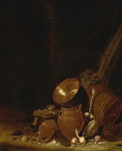 Kücheninterieur, 1638 von Willem Kalf