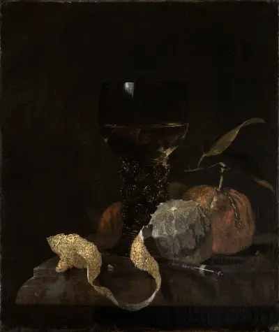 Stillleben mit Römer, Zitrone und Orangen von Willem Kalf