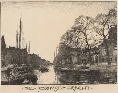 De Prinsengracht te Amsterdam av Willem Wenckebach