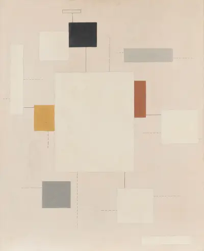 Flächenspannung (Plane tension), 1920 av Willi Baumeister