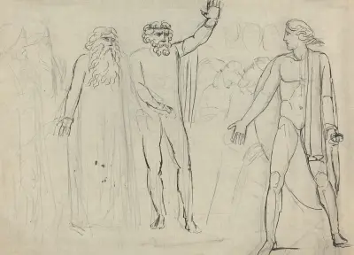 ‘And Saul Said unto David, Go and the Lord be with Thee’ (recto) av William Blake