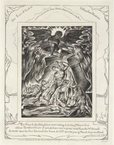 Illustrations of the book of Job Pl.04 av William Blake