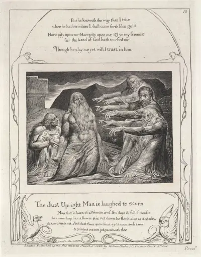 Illustrations of the book of Job Pl.11 av William Blake