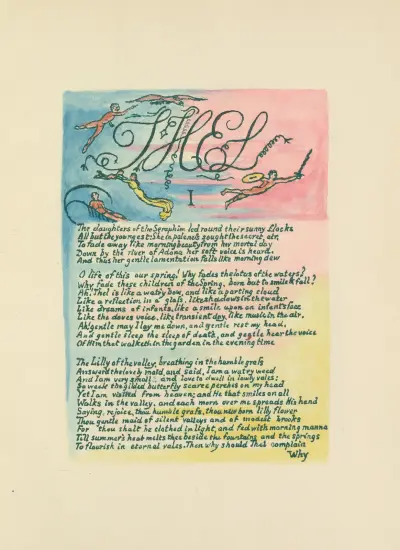 The Book of Thel Pl.2 av William Blake