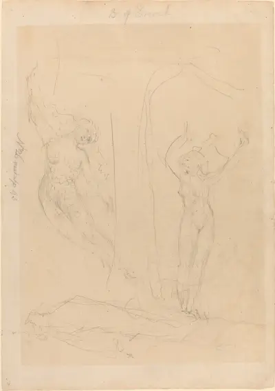The Daughter of Men Becomes a Siren av William Blake