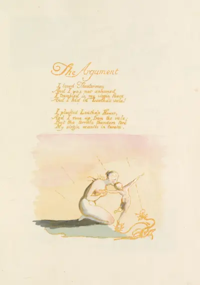 Visions of the daughters of Albion Pl. 02 av William Blake
