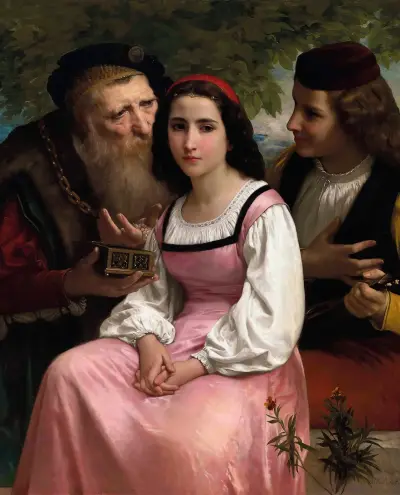 Entre la richesse et l’amour av William Bouguereau
