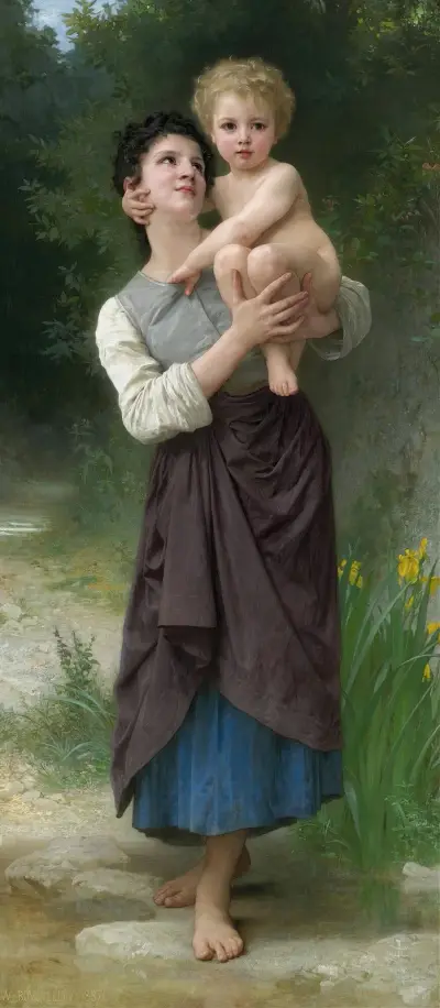 Frère Et Soeur av William Bouguereau
