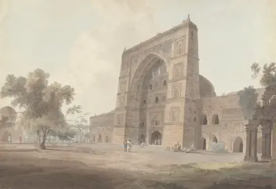 Main Entrance of the Jami Mosque, Jaunpur (1797 to 1807), William Daniell