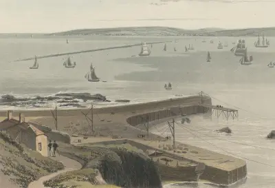 Quay at Straddon Point Near Plymouth, William Daniell