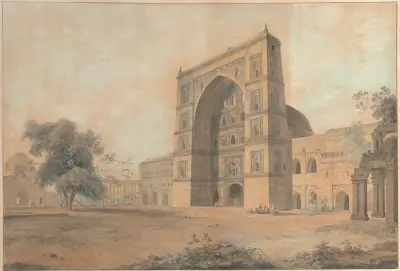 The Mosque at Juanpore Built by Sultan Hussain Sherki, William Daniell