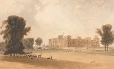 Windsor Castle from the South, William Daniell