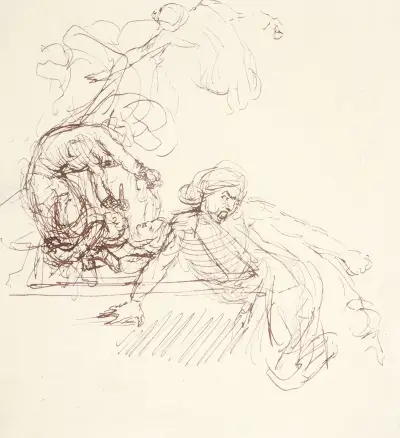 Sheet of Studies av William Etty