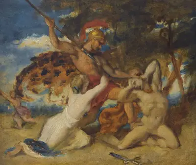Study For The Combat,Woman Pleading For The Vanquished av William Etty