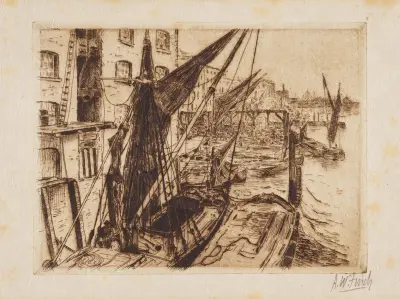 De Thames te London, Alfred William Finch
