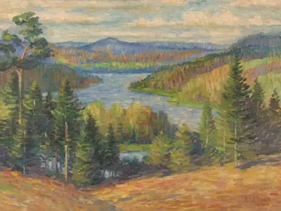 Landschap in Finland, Alfred William Finch