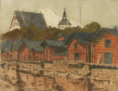 Porvoon ranta-aittoja, Alfred William Finch