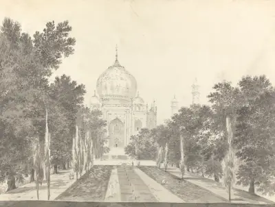 Original Drawings for Choix de Vues de L’Inde and Others Pl.14 av William Hodges
