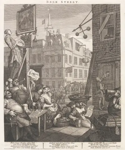 Bierstraße von William Hogarth