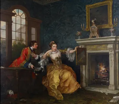 Der letzte Einsatz der Dame von William Hogarth