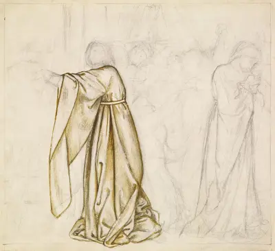 Study for Composition – possibly for Tristram and Iseult, William Morris