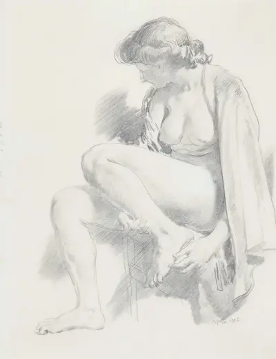 Sedící akt, William Orpen