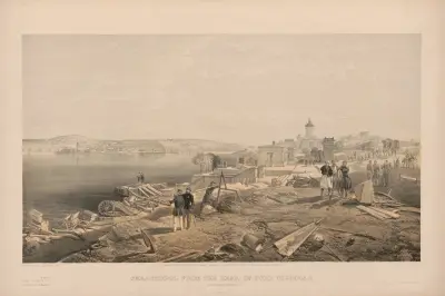 Sebastopol from the rear of Fort Nicholas, looking south, 1856 av William Simpson