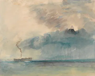 A Paddle-steamer in a Storm av Joseph Mallord William Turner