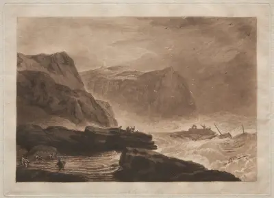 Küste von Yorkshire, bei Whitby von Joseph Mallord William Turner