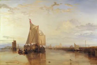 Dort neboli Dordrecht: Poštovní loď z Rotterdamu v bezvětří, Joseph Mallord William Turner