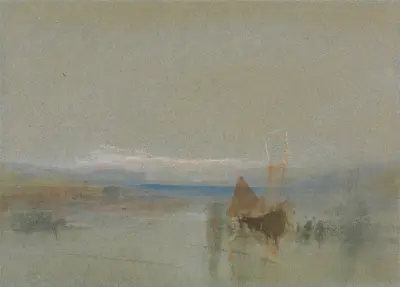 Łodzie rybackie w ciszy morskiej u wybrzeży Le Havre, Joseph Mallord William Turner